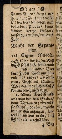 452-462, 123. Beicht der Separatisten; ...