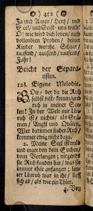 452-462, 123. Beicht der Separatisten; ...