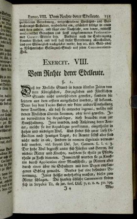 Exercit. VIII. Vom Rechte derer Edelleute.