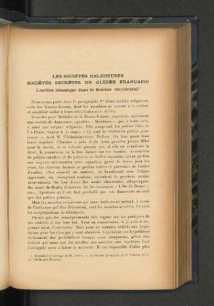 Les societes religieuses societes en Guinee Francaise