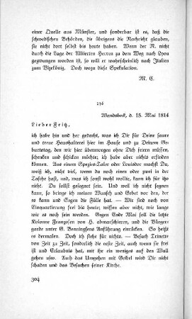 236 Wandsbeck, d. 15. Mai 1814