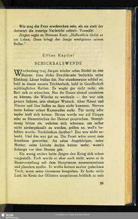 Elftes Kapitel: Schicksalswende