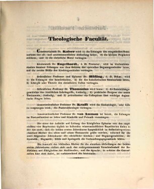 Verzeichniss der Vorlesungen, welche an der Königlich Bayerischen Friedrich-Alexanders-Universität Erlangen ... gehalten werden sollen. 1845, 1845. SS.