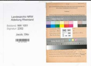 Entnazifizierung Otto Jacob , geb. 23.05.1890 (Beamter)