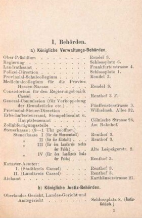 b) Königliche Justiz-Behörden.