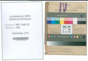 Entnazifizierung Erni Koenecke , geb. 19.09.1907 (Lehrerin)