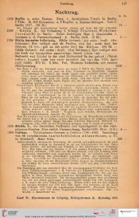 Nachtrag (Nr. 1292 - 1310)