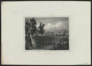 Ansicht vom Zwinger mit dem Nymphenbad in Dresden, Stahlstich, 1862 : Dresden : das ehemalige Nymphenbad am Zwinger / L. Rohbock delt. J. Poppel sculpt. - [Darmstadt] : [Lange] , [1862]. - 1 Kunstbl. : Stahlst. ; 15 x 11 cm