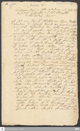 Brief von August Hermann Francke an J. Wilhelm Mecken.