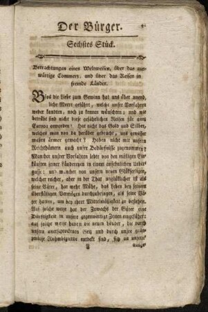 Sechstes Stück. - Zwölftes Stück.