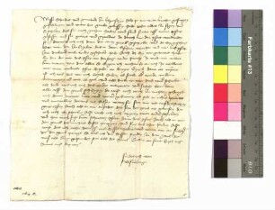 Friedrich von Rosenberg Fehdebrief an die Gemeinde zu Elpersheim.