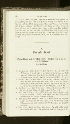 ¬Das¬ erste Gebot : Behandlung auf der Unterstufe ; Kinder von 6 bis 8, resp. 9 Jahren