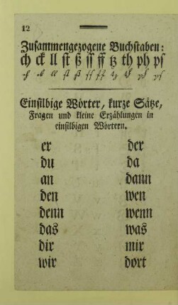 Zusammengezogene Buchstaben