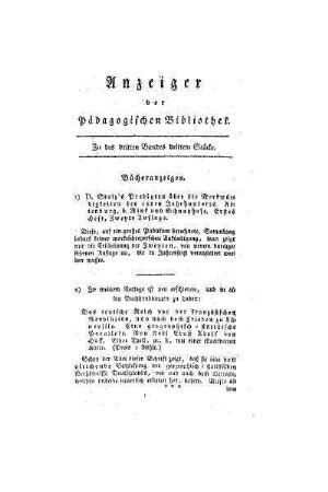 Anzeiger der Pädagogischen Bibliothek