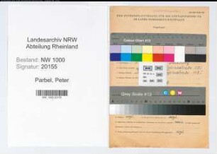 Entnazifizierung Peter Parbel, geb. 01.10.1903 (Polizeibeamter)
