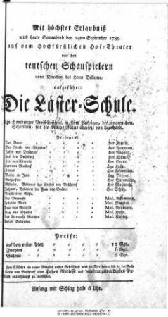 Die Läster=Schule