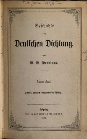 Geschichte der deutschen Dichtung, 2