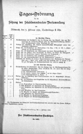 9. Februar 1898