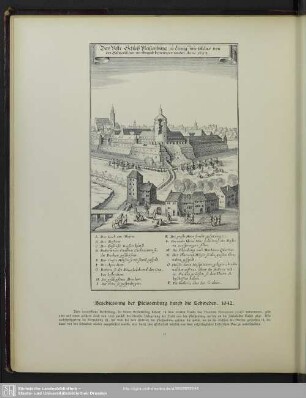 Beschiessung der Pleissenburg durch die Schweden. 1642