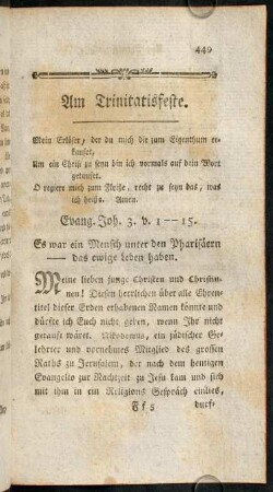 449-462, Am Trinitatisfeste.