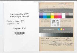 Entnazifizierung Karl Stephan , geb. 26.09.1896 (Bauinspektor)