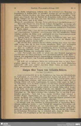 Einiges über Tonen von Celloidin-Bildern