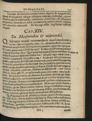 Cap. XIV. De Mansuetudine & misericordia.