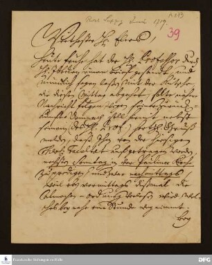 Brief von Gottfried Rost an Heinrich Julius Elers.