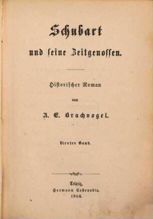 Schubart und seine Zeitgenossen : historischer Roman, 4