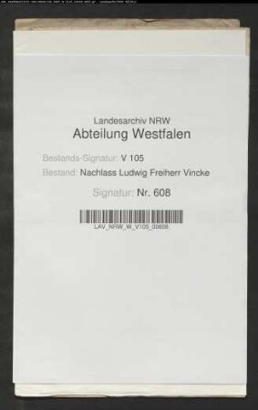 Darlehen Vinckes an von Pleichmeister
