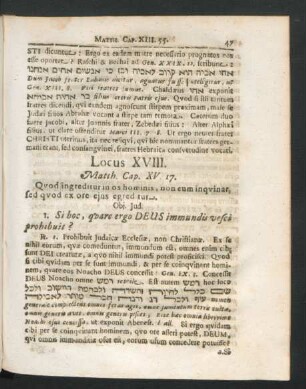 Locus XVIII.