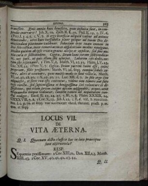 Locus VII. De Vita Æterna.