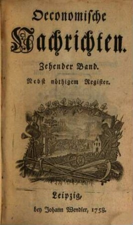 Oeconomische Nachrichten. 10. 1758
