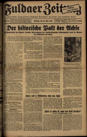 Ausgabe vom Montag, den 22. Mai 1939.