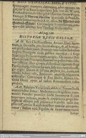 Historiae Regis Galliae