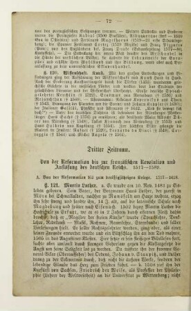 Dritter Zeitraum. Von der Reformation bis zur französischen Revolution und Auflösung des deutschen Reichs. 1517-1589 [i.e. 1789]