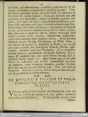 Cap. XIII. De Utilitate Precum Et Oblationum Pro Defunctis Circa Beatos