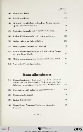 Domestikenzimmer (Nr. 304-314)