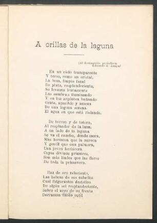 A orillas de la laguna