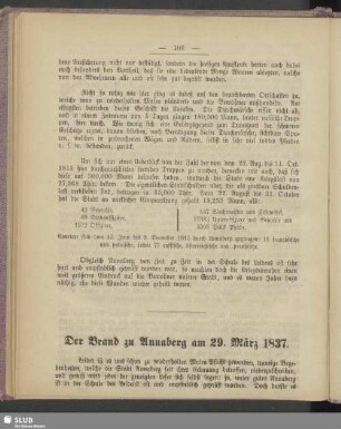 Der Brand zu Annaberg am 29. März 1837