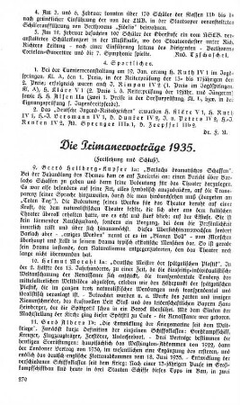 Die Primanervorträge 1935.