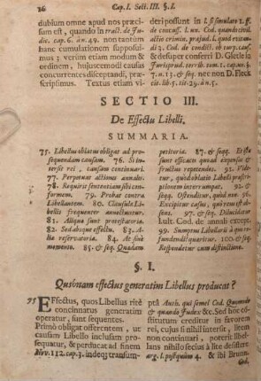Sectio III. De Effectu Libelli.