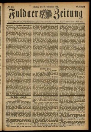 Ausgabe vom Freitag, den 18. November 1892.