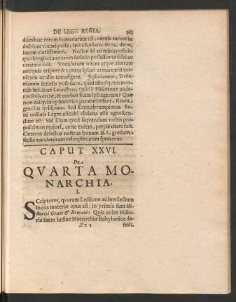 Caput XXVI. De Quarta Monarchia.