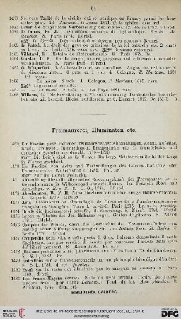 Freimaurerei, Illuminaten etc. (Nr. 1469-1493)