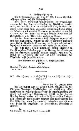Einführung von Schulbüchern an höheren Lehranstalten : [D. Höhere Lehranstalten]