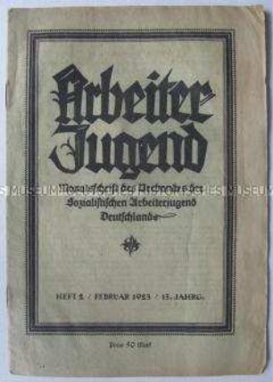 Monatszeitschrift des Verbandes der Sozialistischen Arbeiterjugend- Vereine