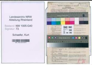 Entnazifizierung Kurt Schaefer , geb. 27.07.1902 (Rechtsanwalt)