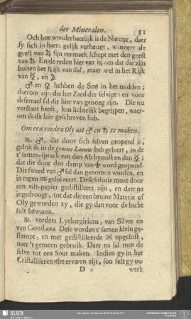 Om een rooden Oly uit [Eisen] en [Blei] te maken