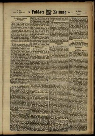 Vierte Ausgabe vom Samstag, den 16. März 1912.